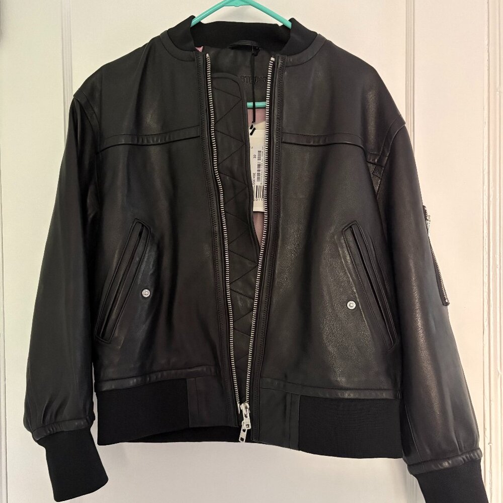 Stand Studio Icon Leather Bomber Jacket